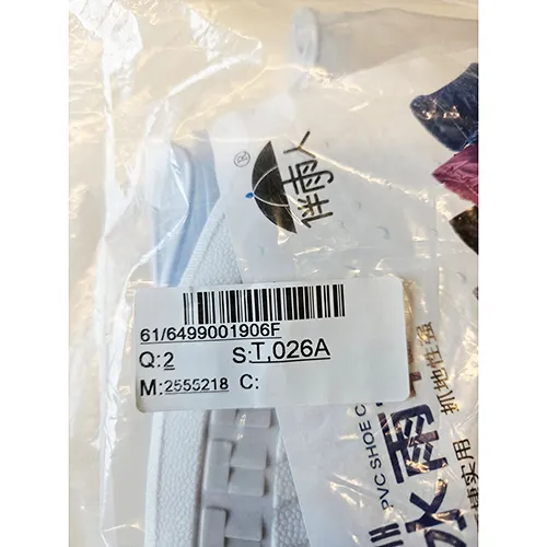 PVC covers for shoes. Product sold online, in particular via elkjop.no.
