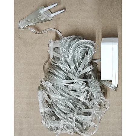 Lighting chain containing non-replaceable LED light sources. The product includes a device for changing lighting modes.