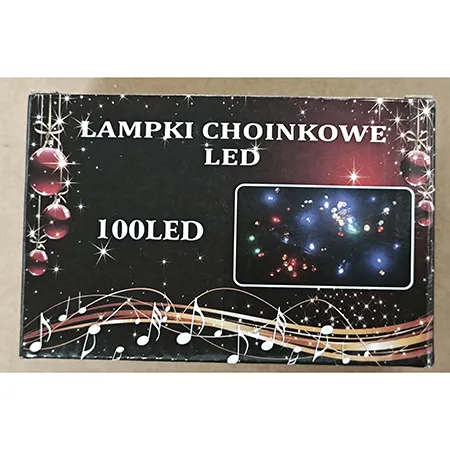 Lighting chain intended for interconnection, which contains non-replaceable LED lights and a device for changing lighting modes.