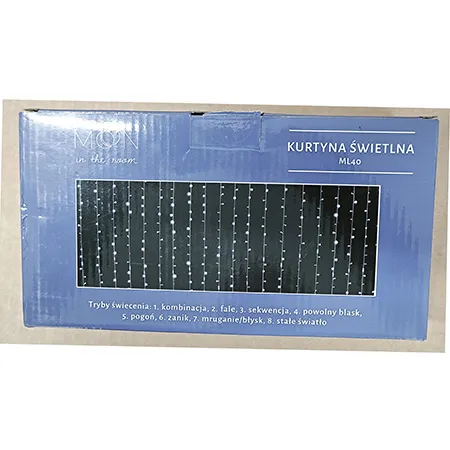 Lighting chain intended for interconnection, which contains non-replaceable LED lights and a device for changing lighting modes. Product sold online, in particular via satelity.ellano.sk.
