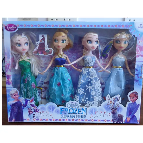 Set of four plastic dolls of characters from 