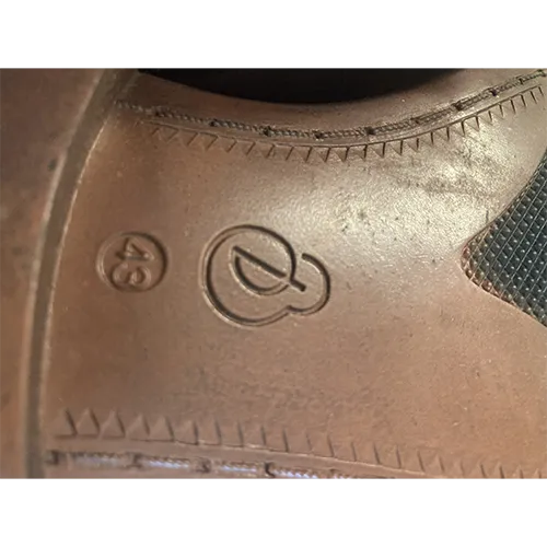 Brown leather shoes, intended for men.