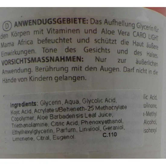 Mama Africa - Skin lightening lotion