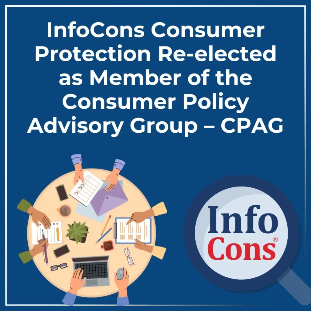 InfoCons Consumer Protection Re-elected as Member of the Consumer Policy Advisory Group – CPAG