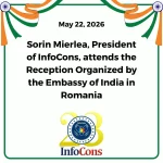 Sorin Mierlea , President of InfoCons Consumer Protection , attends the Reception Organized by the Embassy of India in Romania