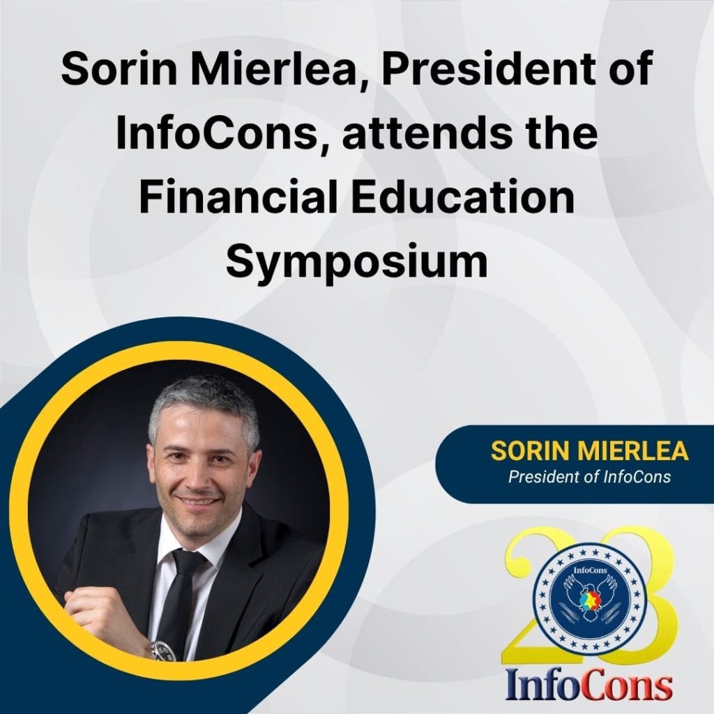 Sorin Mierlea , President of InfoCons Consumer Protection , attends the Financial Education Symposium
