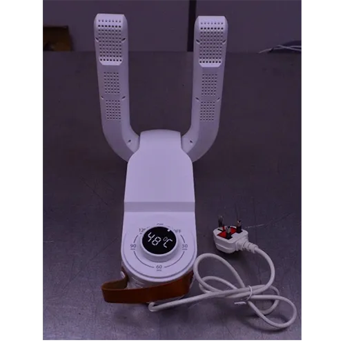 A white electric drying machine for footwear.