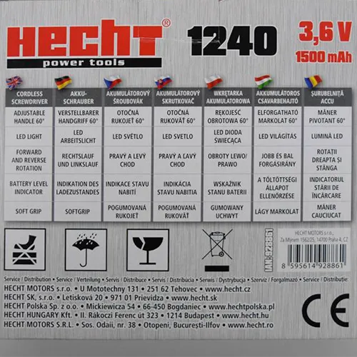 Hecht - Cordless screwdriver