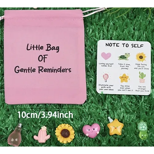 Set of Gentle Reminder EncouraSynthetic Gemstoneent Gift Bag