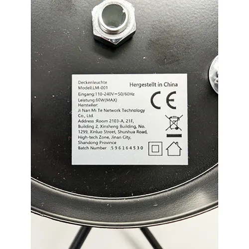 Ceiling light with three arms in black for E27 6-bulb light.