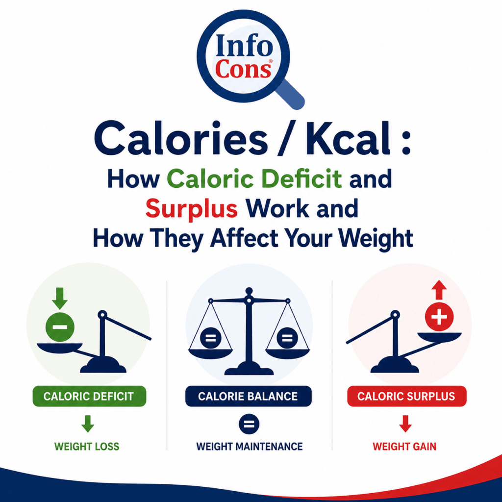 Calories / Kcal - How Caloric Deficit and Surplus Work and How They Affect Your Weight