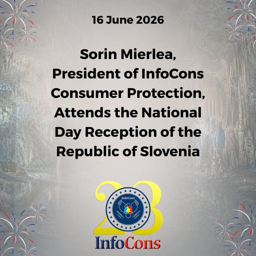 Sorin Mierlea , President of InfoCons Consumer Protection , Attends the National Day Reception of the Republic of Slovenia