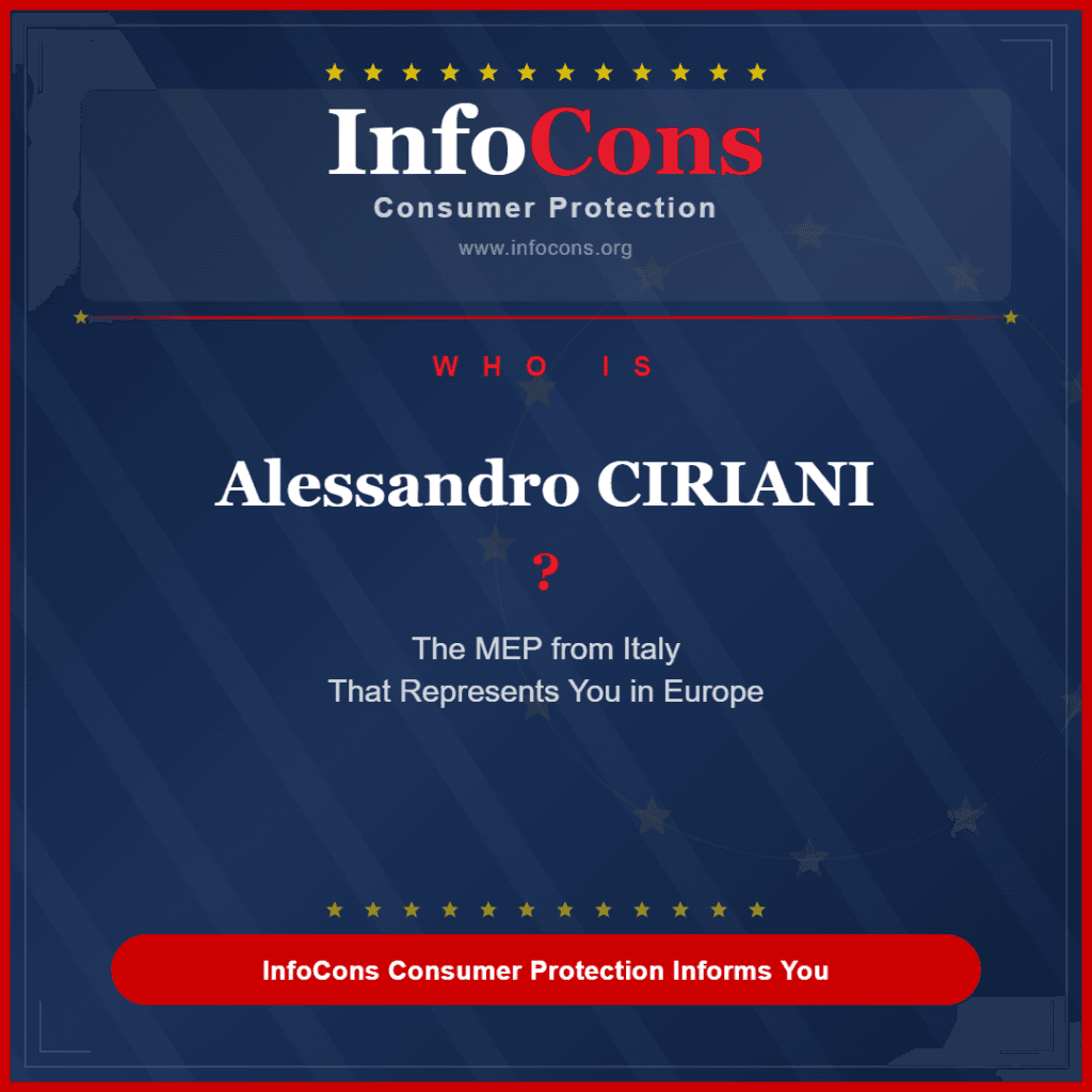 Who is Alessandro CIRIANI ? The MEP from Italy That Represents You in Europe - InfoCons Consumer Protection Informs You