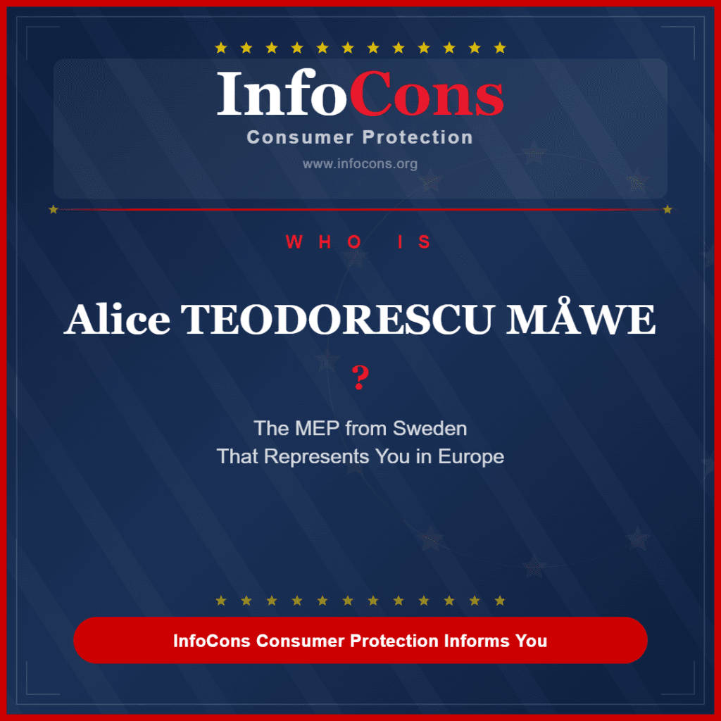 Who is Alice TEODORESCU MÅWE ? The MEP from Sweden That Represents You in Europe - InfoCons Consumer Protection Informs You
