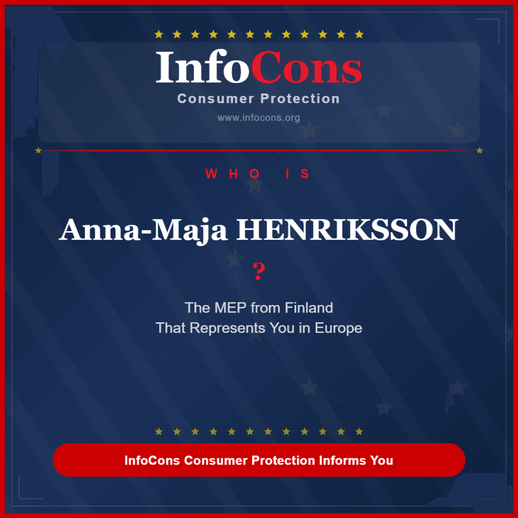 Who is Anna-Maja HENRIKSSON ? The MEP from Finland That Represents You in Europe - InfoCons Consumer Protection Informs You