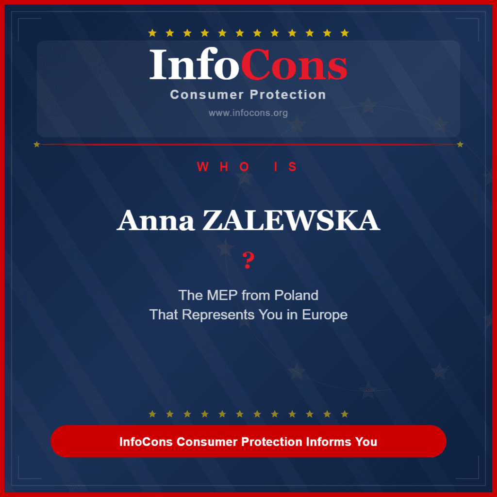 Who is Anna ZALEWSKA ? The MEP from Poland That Represents You in Europe - InfoCons Consumer Protection Informs You