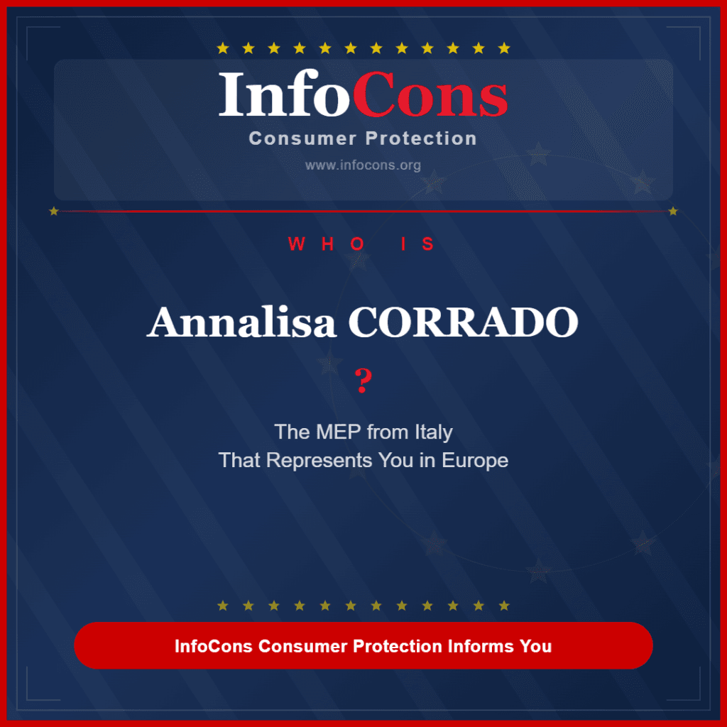 Who is Annalisa CORRADO ? The MEP from Italy That Represents You in Europe - InfoCons Consumer Protection Informs You