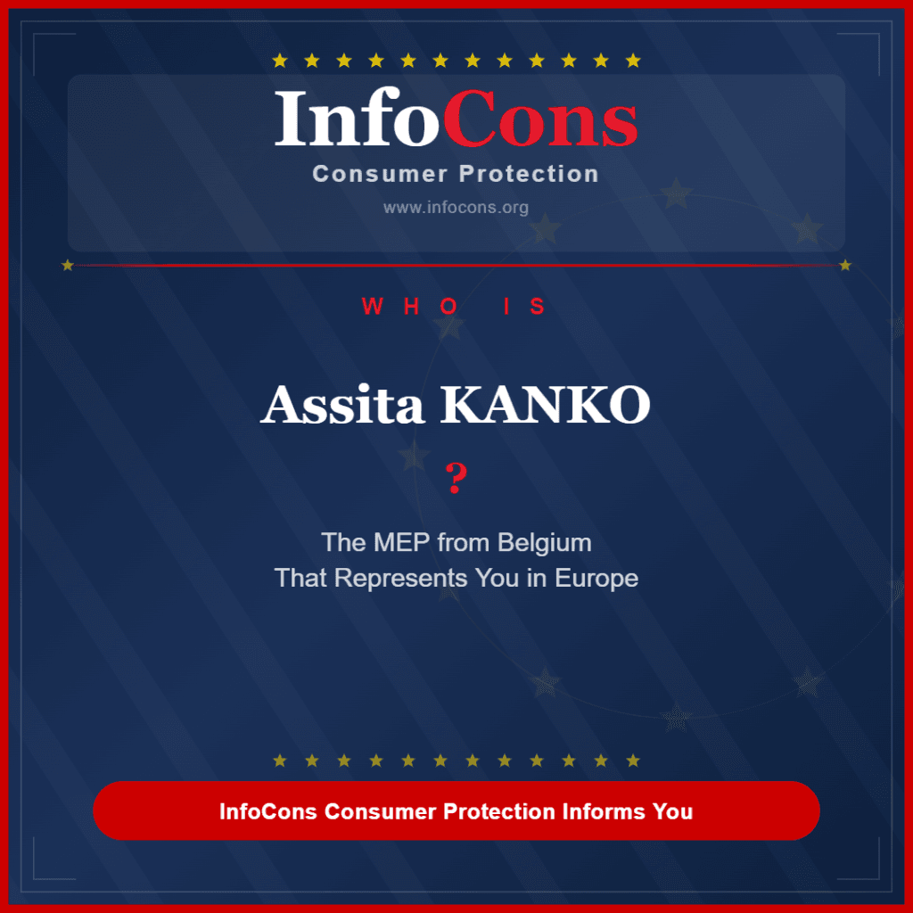 Who is Assita KANKO ? The MEP from Belgium That Represents You in Europe - InfoCons Consumer Protection Informs You