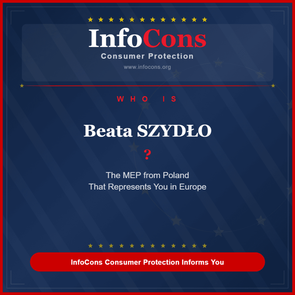 Who is Beata SZYDŁO ? The MEP from Poland That Represents You in Europe - InfoCons Consumer Protection Informs You