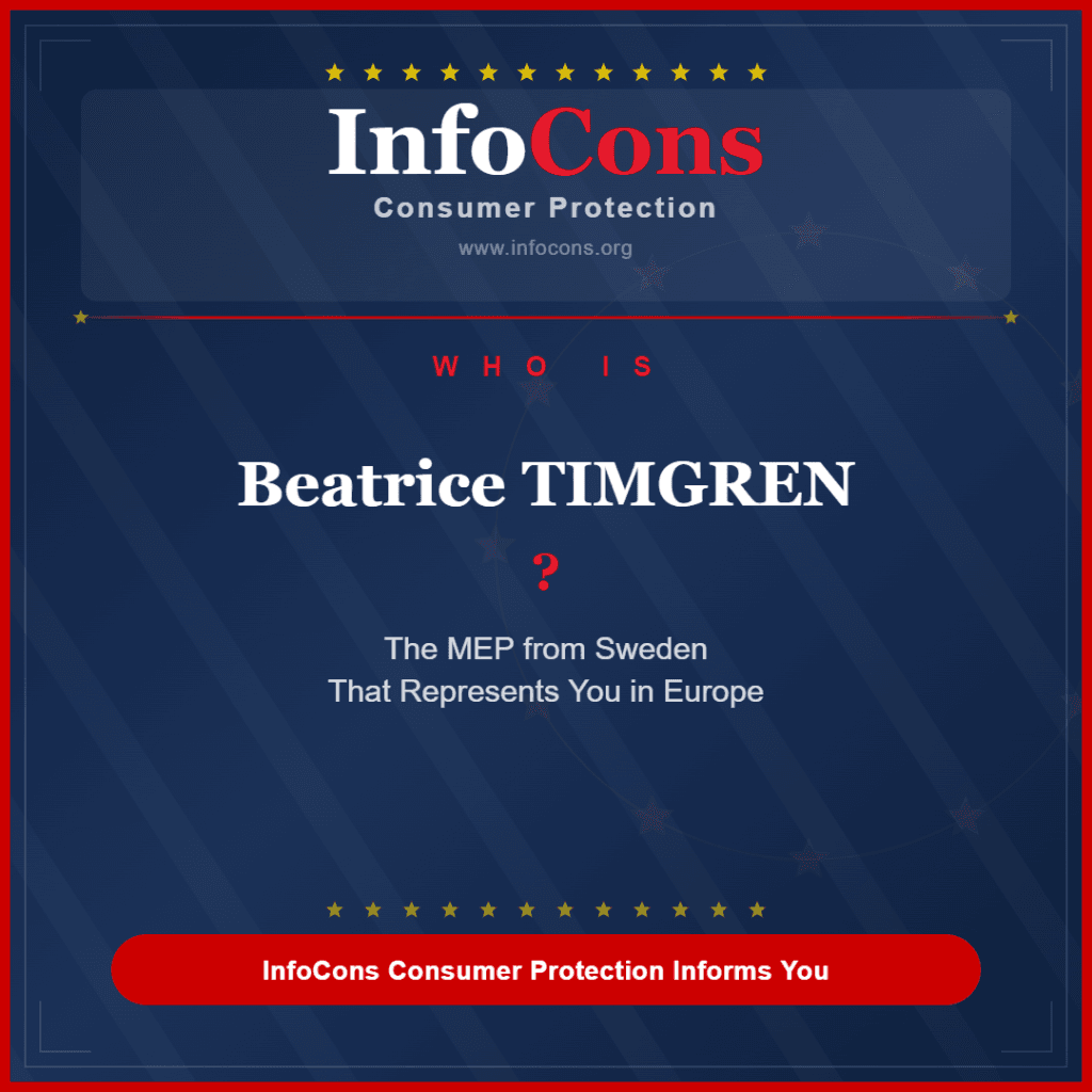 Who is Beatrice TIMGREN ? The MEP from Sweden That Represents You in Europe - InfoCons Consumer Protection Informs You