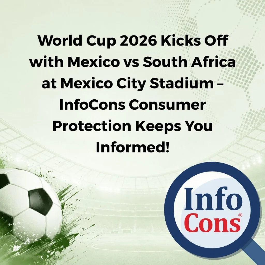 World Cup 2026 Kicks Off with Mexico vs South Africa at Mexico City Stadium – InfoCons Consumer Protection Keeps You Informed!