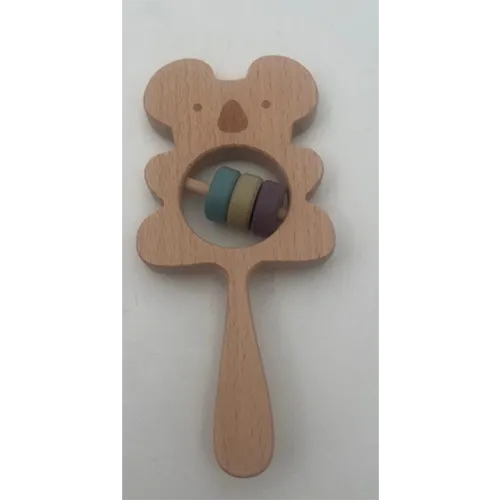 Wooden rattle, in the shape of a koala.