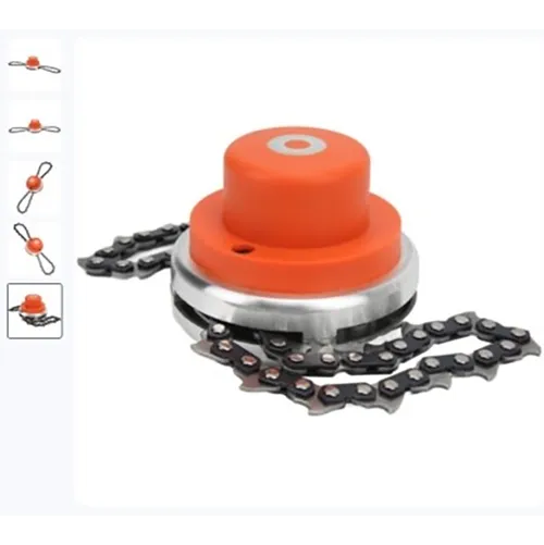 Cutting tool for brush-cutter, consisting of an axle and two chains.