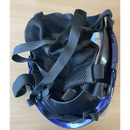 Full-face respirator mask, intended to protect against gas and dust during construction work and in particular with chemicals. The product is supplied with filters and earplugs.