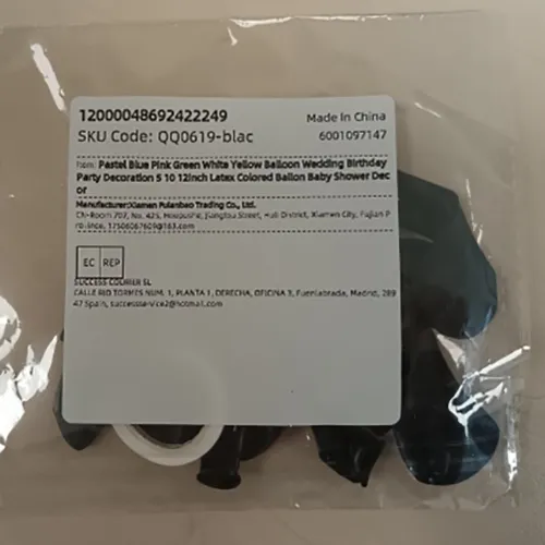 Pack of balloons in black colour.