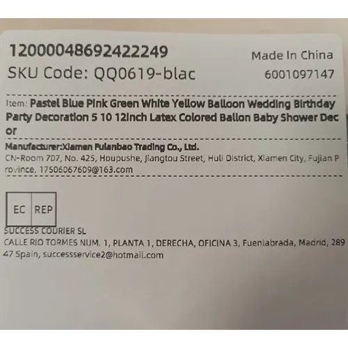 Pack of balloons in black colour.