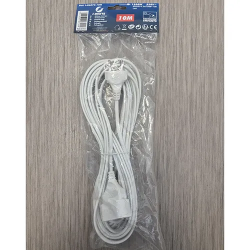 White household single-socket extension cord.