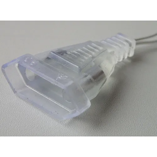 Mains-powered Christmas LED lighting chain in the shape of a five-pointed star, equipped with a white 8-function control box and a series connection socket. Technical data: 220 V.