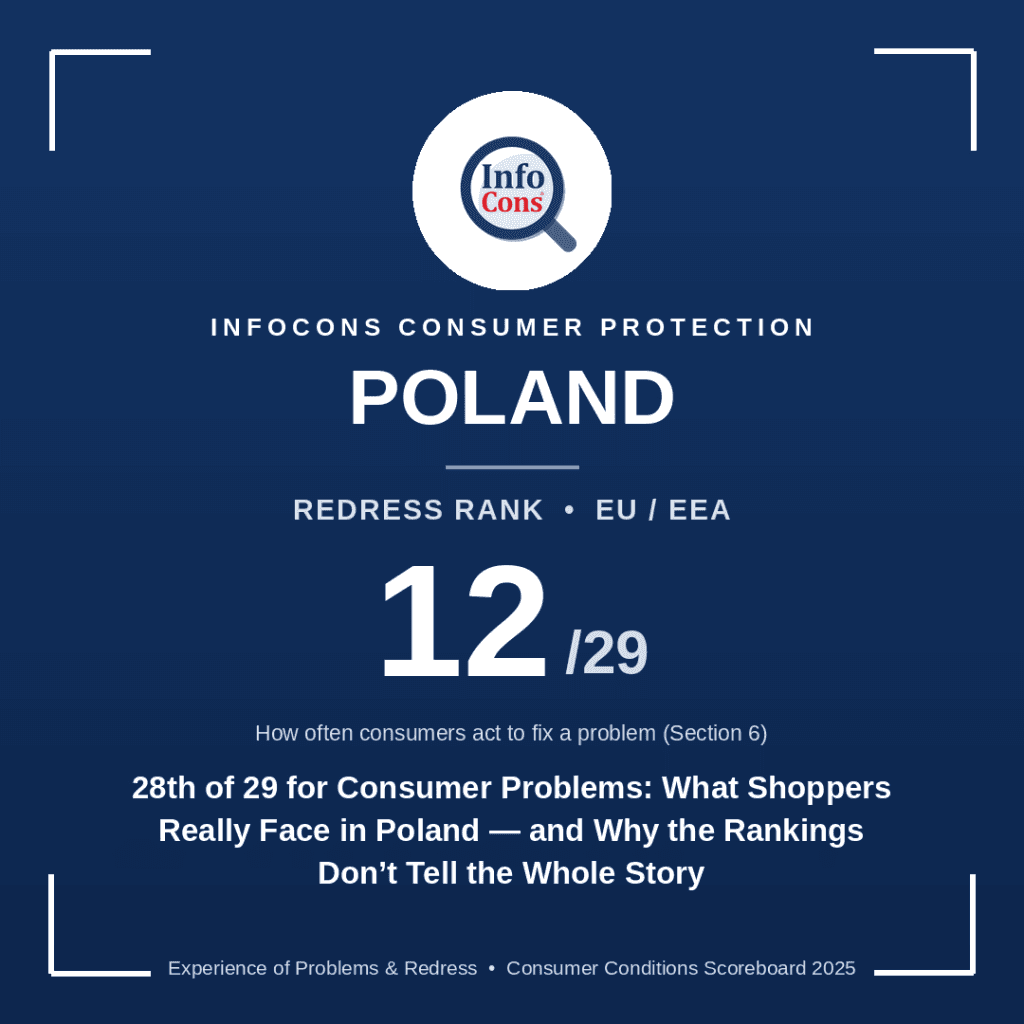 28th of 29 for Consumer Problems - What Shoppers Really Face in Poland - and Why the Rankings Don't Tell the Whole Story