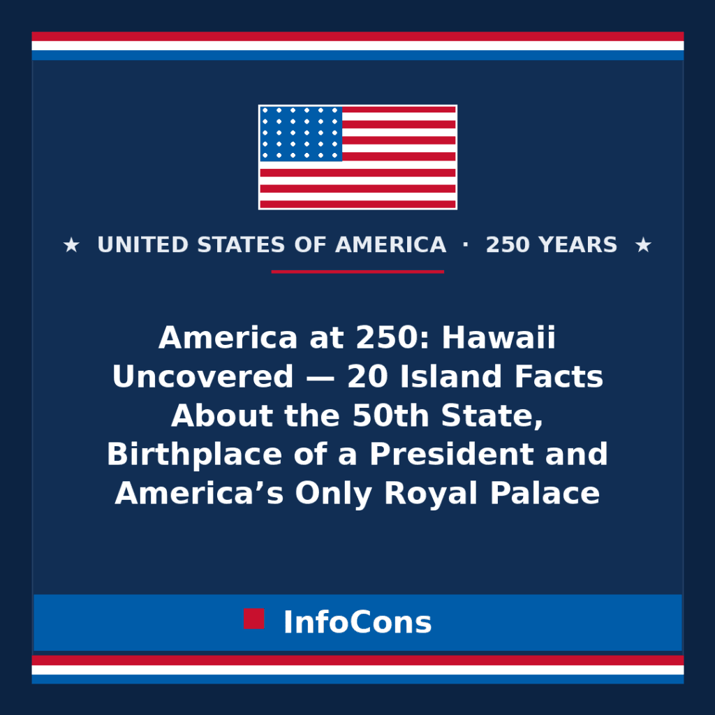 America at 250: Hawaii Uncovered — 20 Island Facts About the 50th State, Birthplace of a President and America’s Only Royal Palace