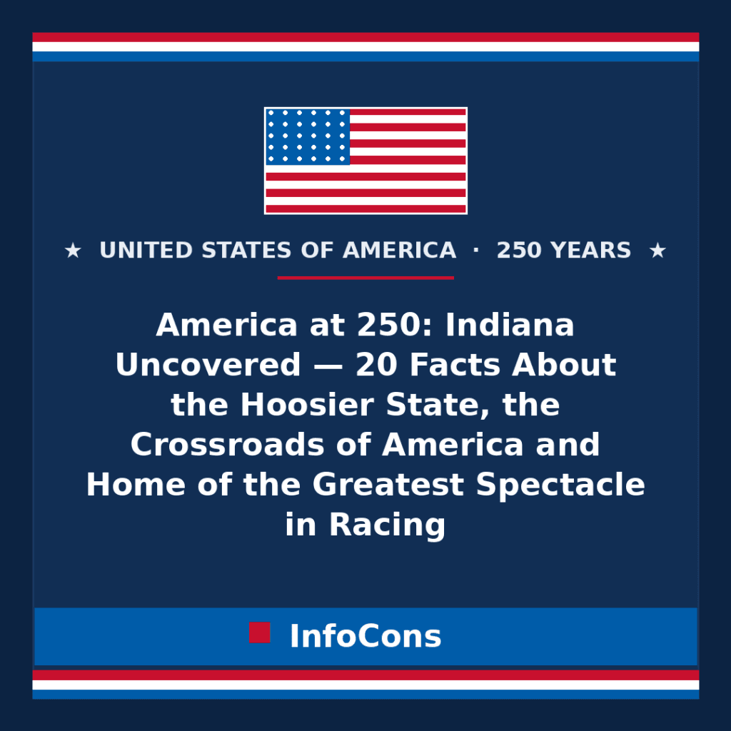America at 250 : Indiana Uncovered — 20 Facts About the Hoosier State, the Crossroads of America and Home of the Greatest Spectacle in Racing