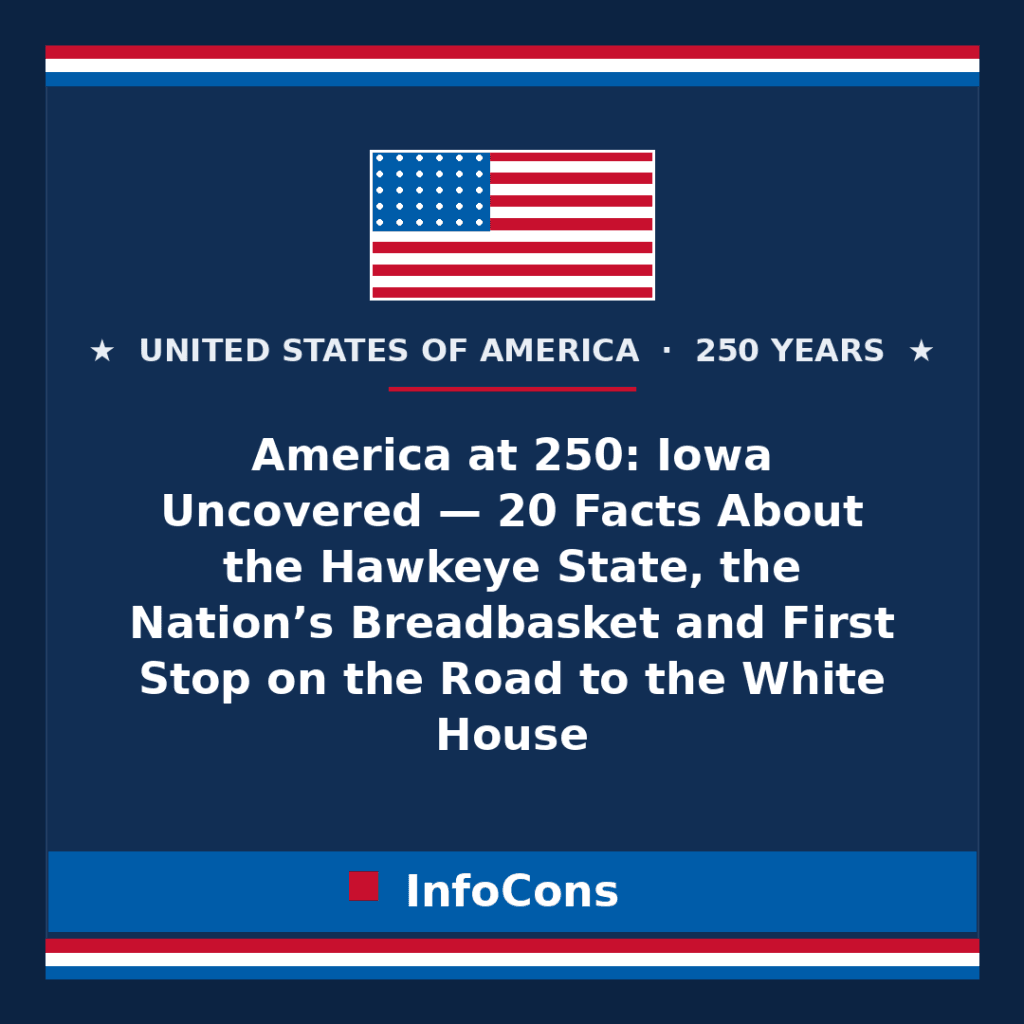 America at 250 Iowa Uncovered — 20 Facts About the Hawkeye State, the Nation’s Breadbasket and First Stop on the Road to the White House