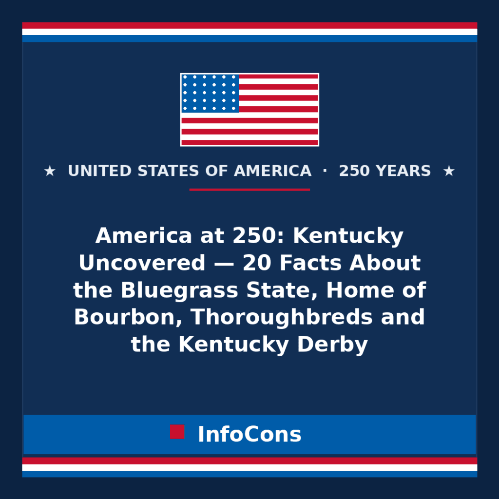 America at 250 : Kentucky Uncovered — 20 Facts About the Bluegrass State, Home of Bourbon, Thoroughbreds and the Kentucky Derby