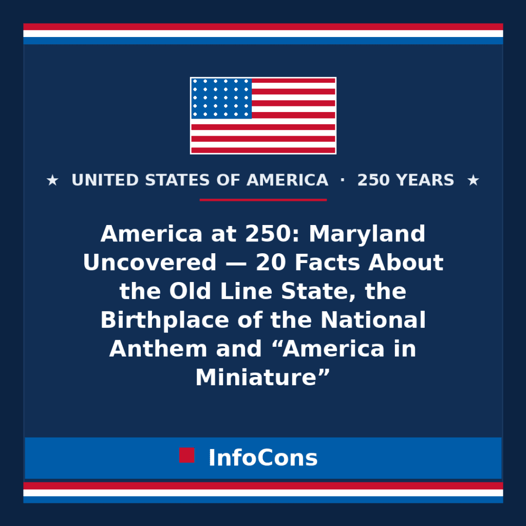 America at 250 : Maryland Uncovered — 20 Facts About the Old Line State, the Birthplace of the National Anthem and “America in Miniature”