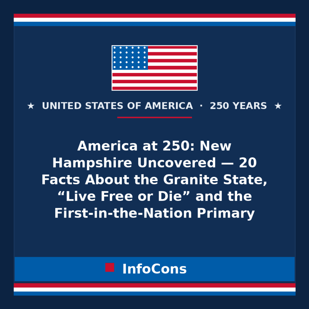 America at 250: New Hampshire Uncovered — 20 Facts About the Granite State, “Live Free or Die” and the First-in-the-Nation Primary