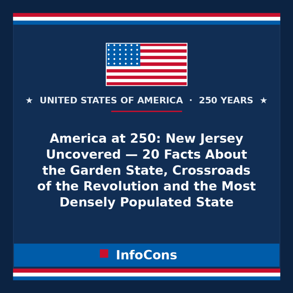 America at 250: New Jersey Uncovered — 20 Facts About the Garden State, Crossroads of the Revolution and the Most Densely Populated State