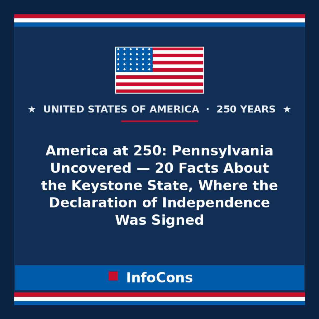 America at 250: Pennsylvania Uncovered — 20 Facts About the Keystone State, Where the Declaration of Independence Was Signed