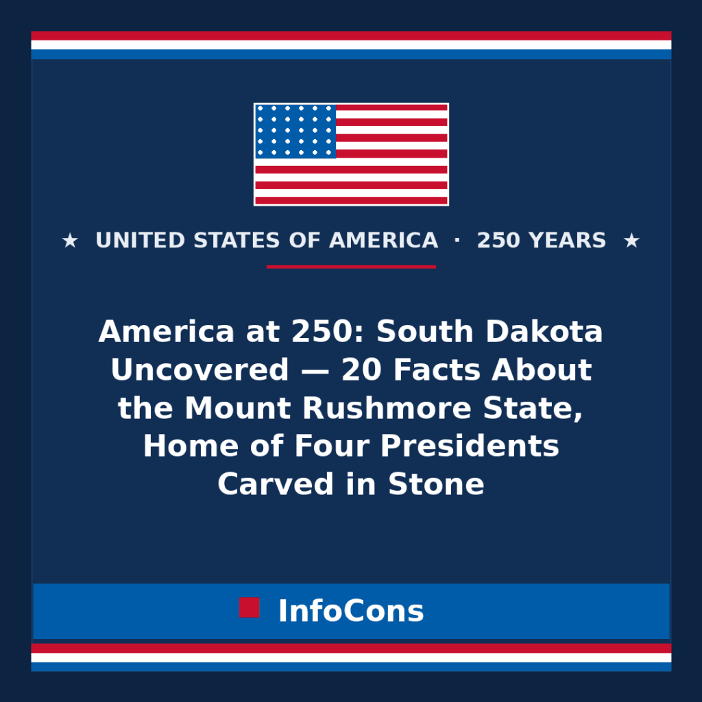 America at 250: South Dakota Uncovered — 20 Facts About the Mount Rushmore State, Home of Four Presidents Carved in Stone