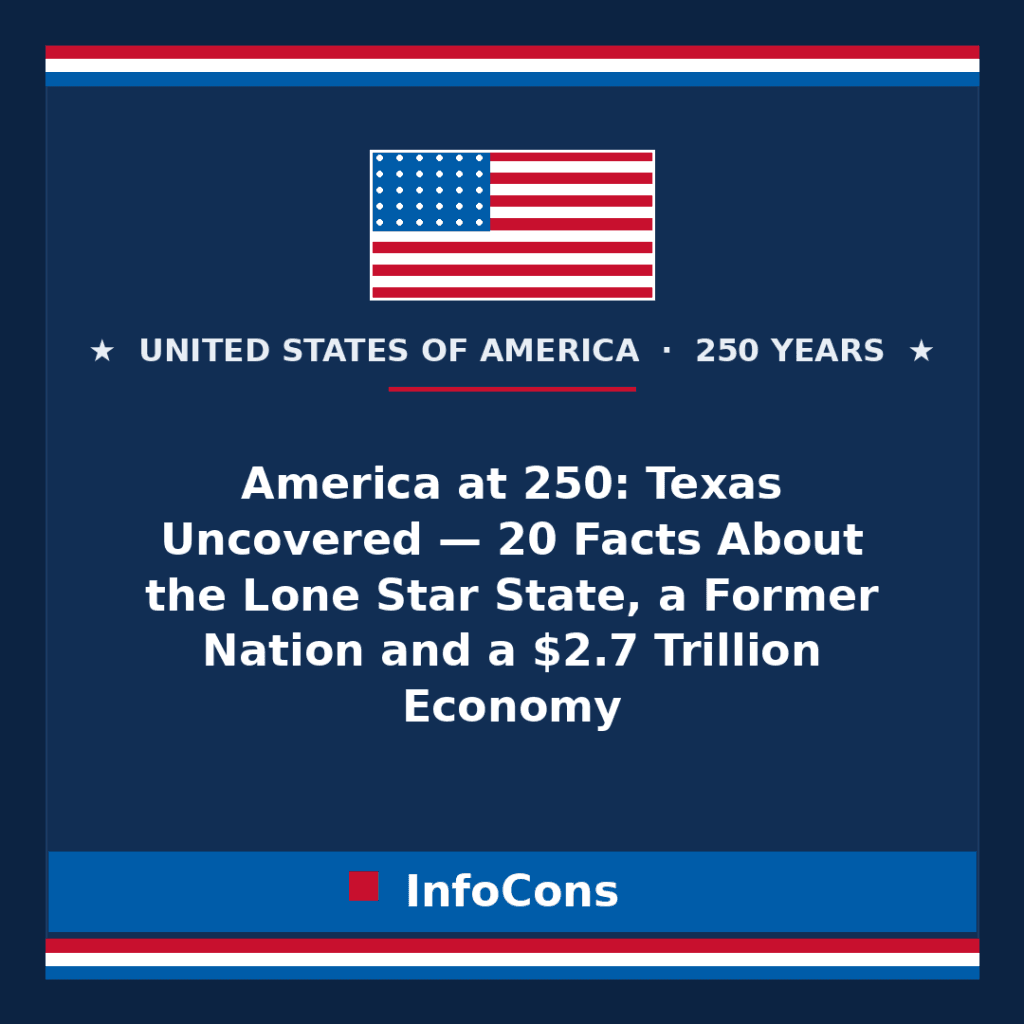 America at 250: Texas Uncovered — 20 Facts About the Lone Star State, a Former Nation and a $2.7 Trillion Economy