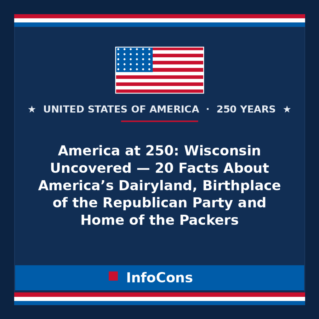 America at 250: Wisconsin Uncovered — 20 Facts About America’s Dairyland, Birthplace of the Republican Party and Home of the Packers
