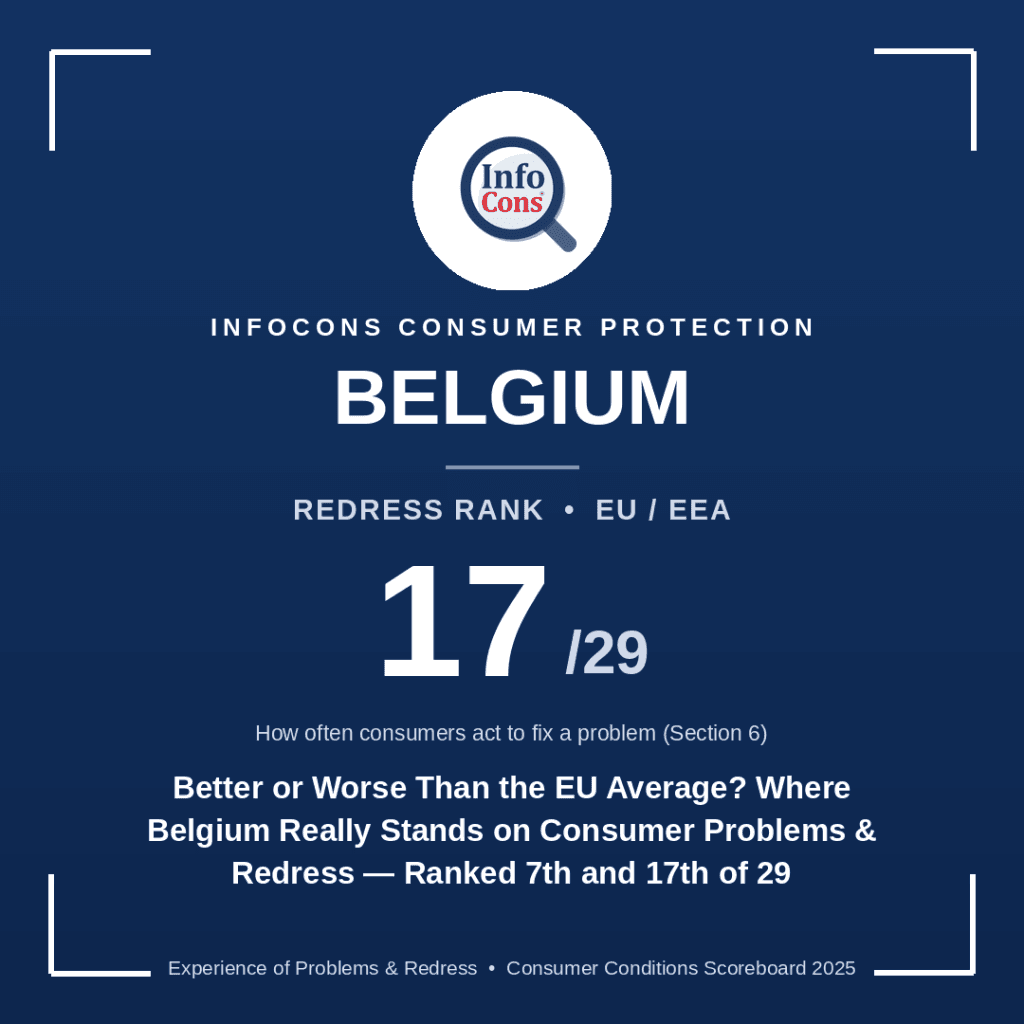 Better or Worse Than the EU Average : Where Belgium Really Stands on Consumer Problems & Redress