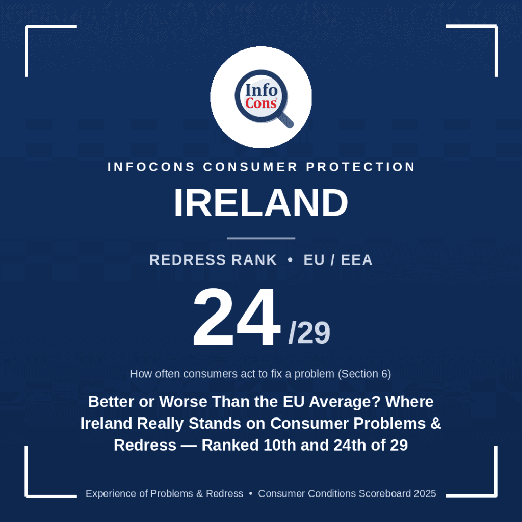 Better or Worse Than the EU Average ? Where Ireland Really Stands on Consumer Problems & Redress