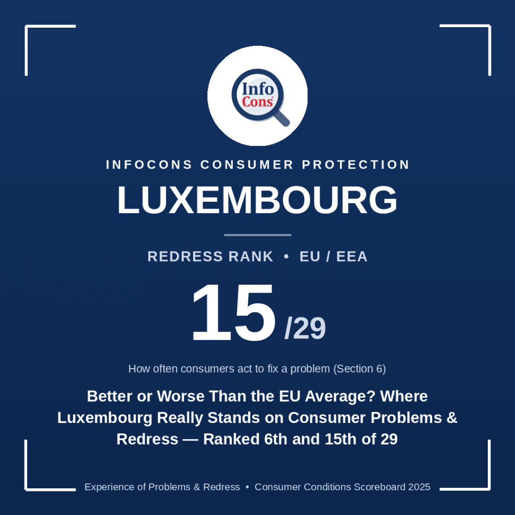 Better or Worse Than the EU Average ? Where Luxembourg Really Stands on Consumer Problems & Redress