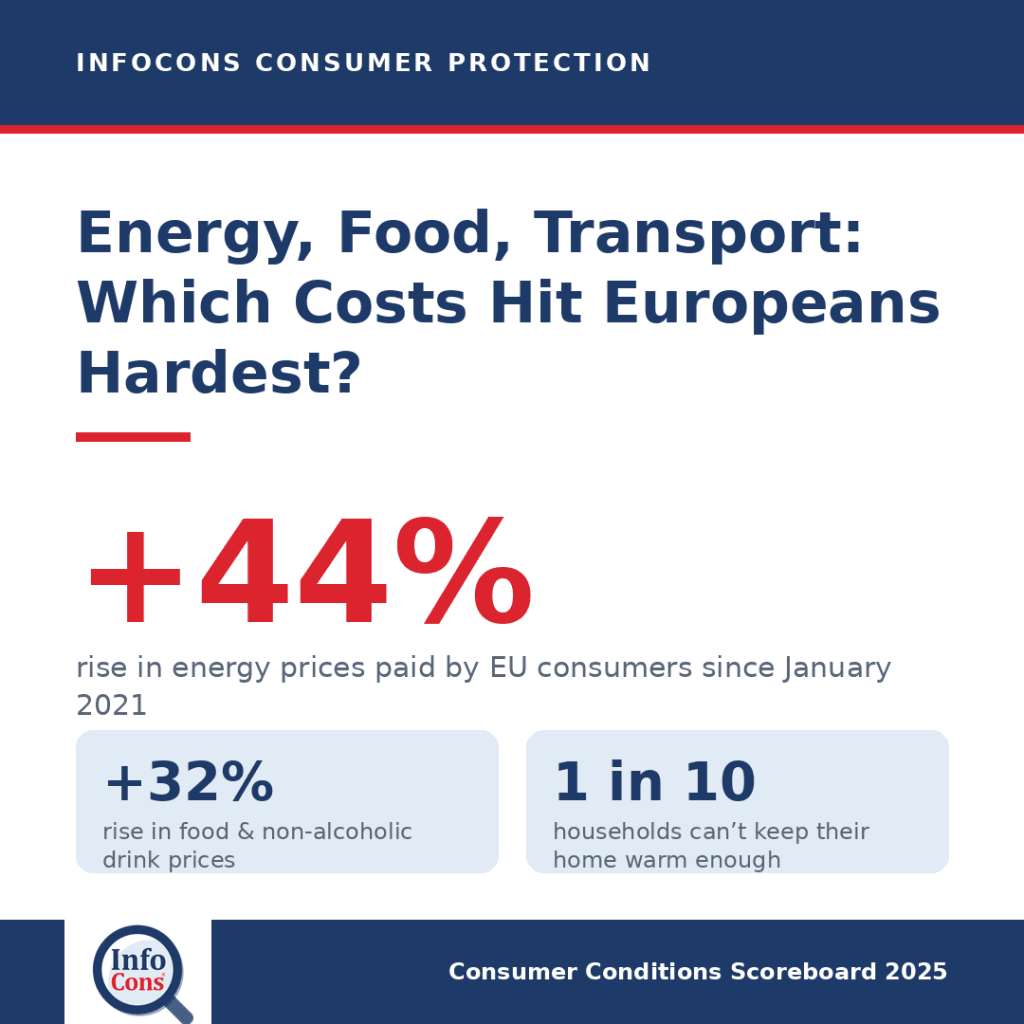 Energy, Food, Transport : Which Everyday Costs Have Hit European Consumers Hardest Since 2021