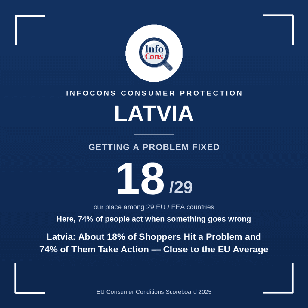 Latvia - About 18% of Shoppers Hit a Problem and 74% of Them Take Action - Close to the EU Average