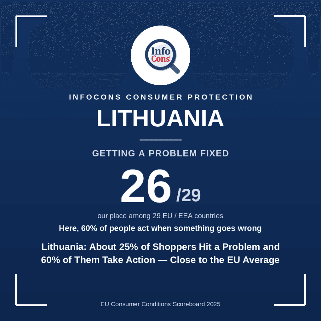 Lithuania - About 25% of Shoppers Hit a Problem and 60% of Them Take Action - Close to the EU Average